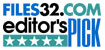 Editor's Pick and 5 Star Rating from Files32.com